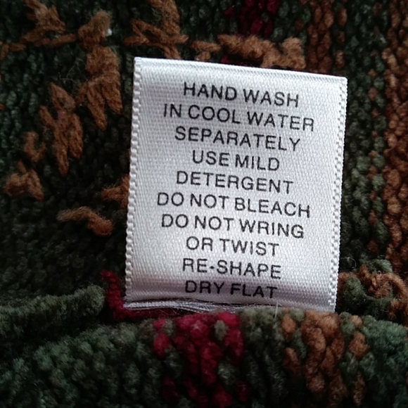 Vintage Christopher & Banks Hand Embroidered Stripe Sweater MEDIUM Brown Red - Picture 14 of 16